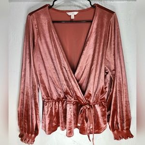 Lauren Conrad Satin Wrap Shirt